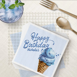 Servilleta De Papel Scoop Ice Cream Boys a cualquier edad Cumpleaños
