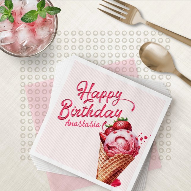 Servilleta De Papel Scoop Ice Cream Chicas de cualquier edad Cumpleaño (Subido por el creador)