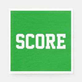 Servilleta De Papel SCORE Sporty White Athletic Text On Bright Green
