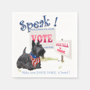Servilleta De Papel Scottie Angus Fala para Presidente