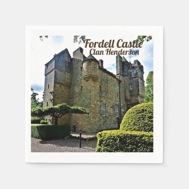 Servilleta De Papel Scottish Clan Henderson Fordell Castle (Anverso)