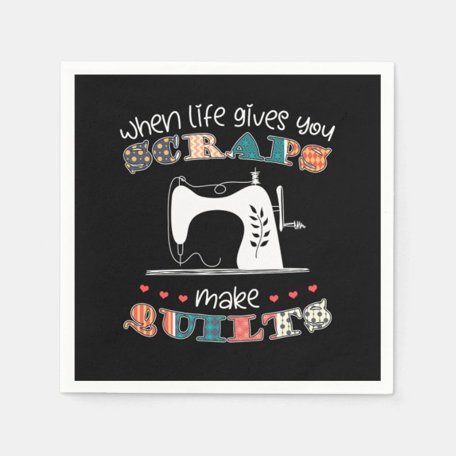 Servilleta De Papel Scraps Quilt Quilting Crafting Sewing Machine Gift (Anverso)