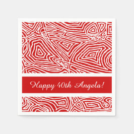 Servilleta De Papel Scribbleprints Red