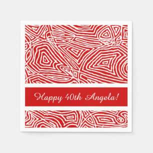 Servilleta De Papel Scribbleprints Red