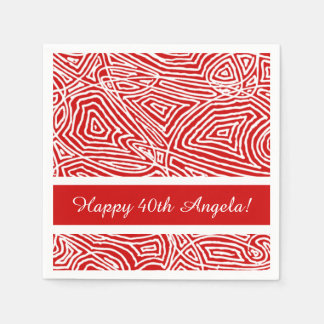 Servilleta De Papel Scribbleprints Red