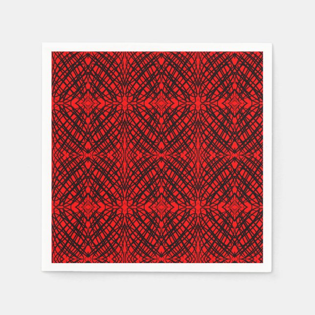 Servilleta De Papel Scribe simple | Tejido Espejo | Rojo | (Anverso)