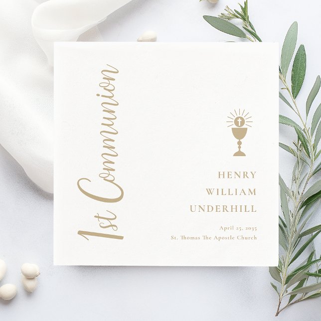 Servilleta De Papel Script Boys 1ª comunión (Subido por el creador)