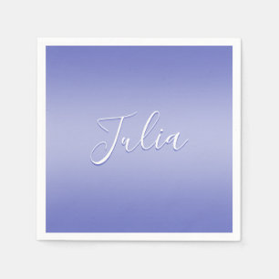 Servilleta De Papel Script cursivo editable Blanco y violeta púrpura