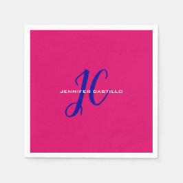 Servilleta De Papel Script de caligrafía profesional Monograma Girly
