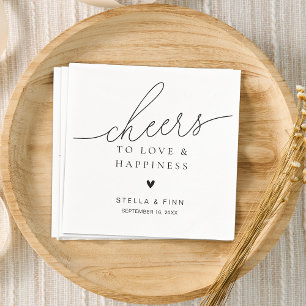Servilleta De Papel Script elegante moderno Aplausos Boda