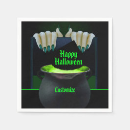 Servilleta De Papel Se abren brujas negras y verdes