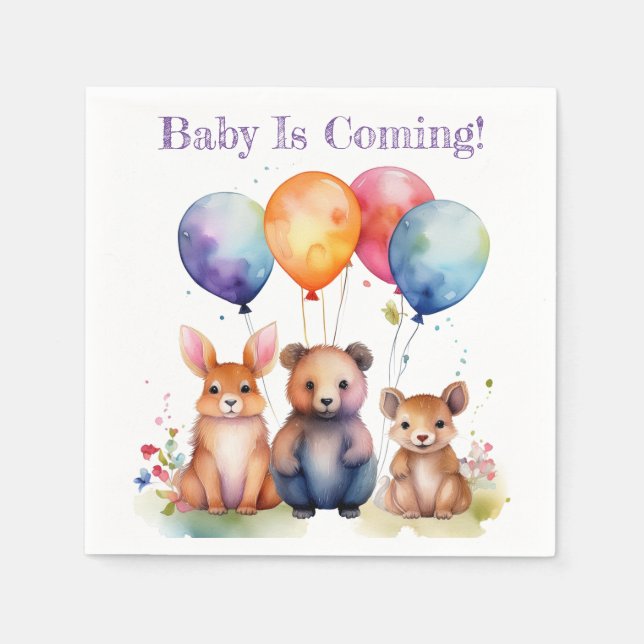 Servilleta De Papel Se acerca el bebé de las toallas de papel (Anverso)