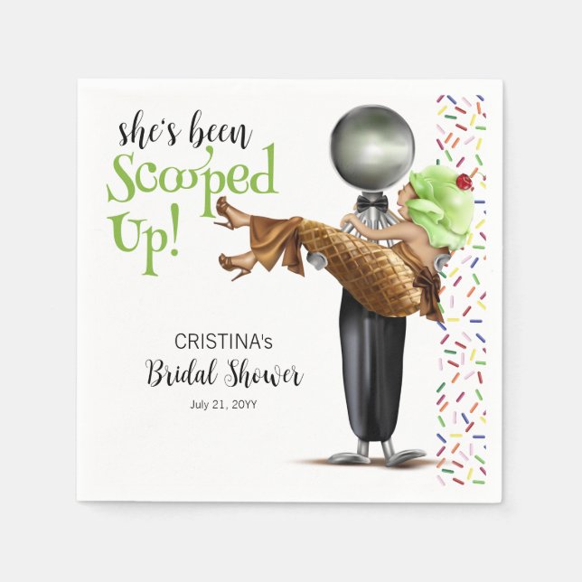 Servilleta De Papel Se le ha escogido helado de chocolate (Anverso)