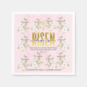 Servilleta De Papel Se Levanta Cita Religiosa Cristiana Pascua