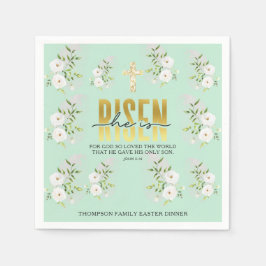 Servilleta De Papel Se Levanta Religiosa Cristiana Cita De Pascua De M