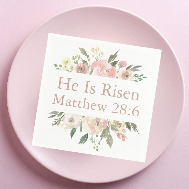 Servilleta De Papel Se levanta rosado hermoso floral hermosa Pascua re (Subido por el creador)