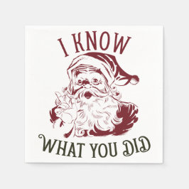 Servilleta De Papel Sé lo que hiciste Navidad Vintage