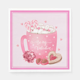 Servilleta De Papel Sé mi San Valentín de cacao, galletas y dulces