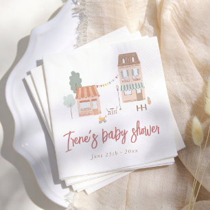 Servilleta De Papel Se necesita un pueblo Fiesta de bebé con ilustraci