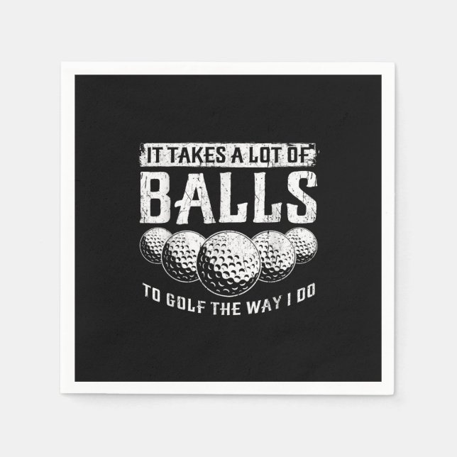 Servilleta De Papel Se Necesitan Muchas Bolas Para Golf De La Manera E (Anverso)