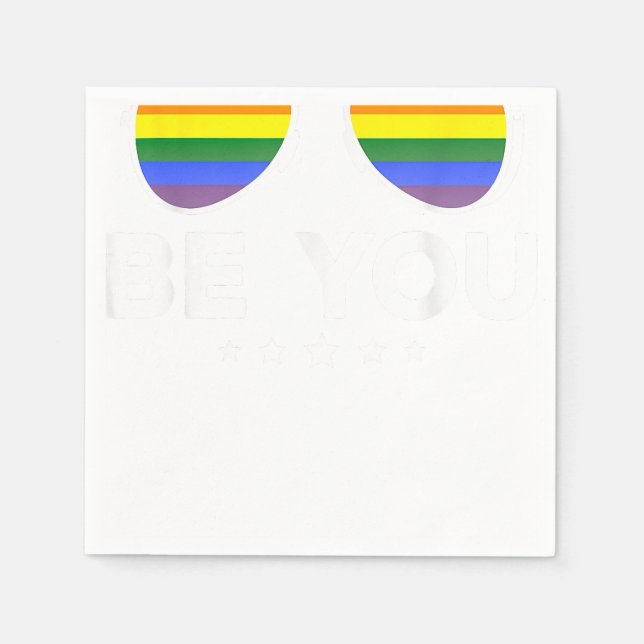 Servilleta De Papel Sé tú gafas de sol arcoiris LGBT (Anverso)