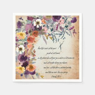 Servilleta De Papel Sé tu guía, mezcla floral otoñal