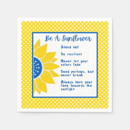 Servilleta De Papel Sé una palabra de girasol arte colores de Ucrania
