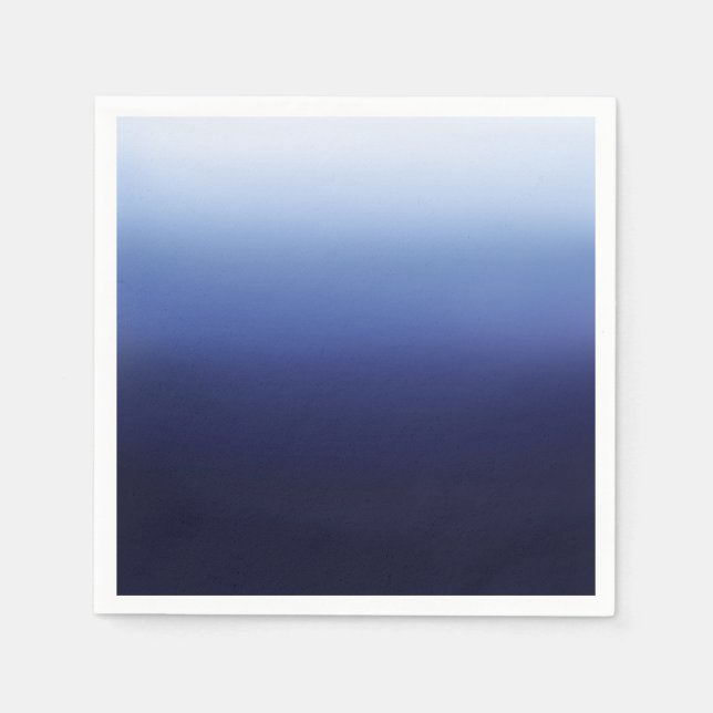 Servilleta De Papel Sea Ocean Blue Modern Minimal Beach Bridal Shower (Anverso)