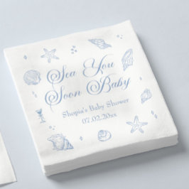 Servilleta De Papel Sea You Soon Baby Baño de Bebé Costero