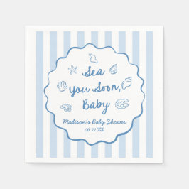 Servilleta De Papel Sea You Soon Baby Coastal Baby Shower