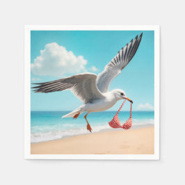 Servilleta De Papel Seagull Flying With a Bikini Top