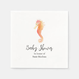 Servilleta De Papel Seahorse Baby Shower Napkin