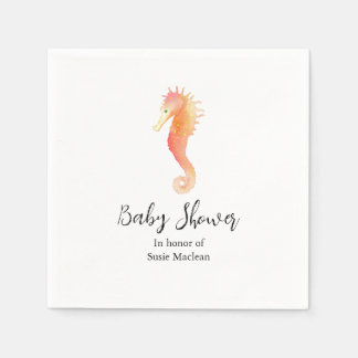 Servilleta De Papel Seahorse Baby Shower Napkin