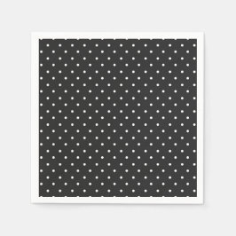 Servilleta De Papel Seamless black and white polka dot pattern 