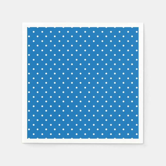 Servilleta De Papel Seamless blue background polka dot pattern  (Anverso)