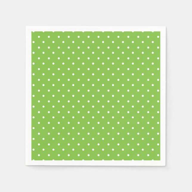 Servilleta De Papel Seamless  bright lime polka dot pattern  (Anverso)
