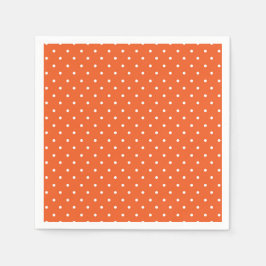 Servilleta De Papel Seamless  bright orange background polka dot