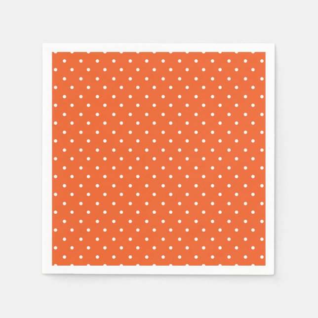 Servilleta De Papel Seamless  bright orange background polka dot (Anverso)