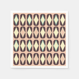 Servilleta De Papel Seamless geometric pattern in dark brown leaf 