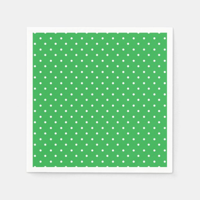 Servilleta De Papel Seamless green background polka dot pattern (Anverso)