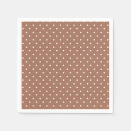 Servilleta De Papel Seamless medium brown polka dot  pattern
