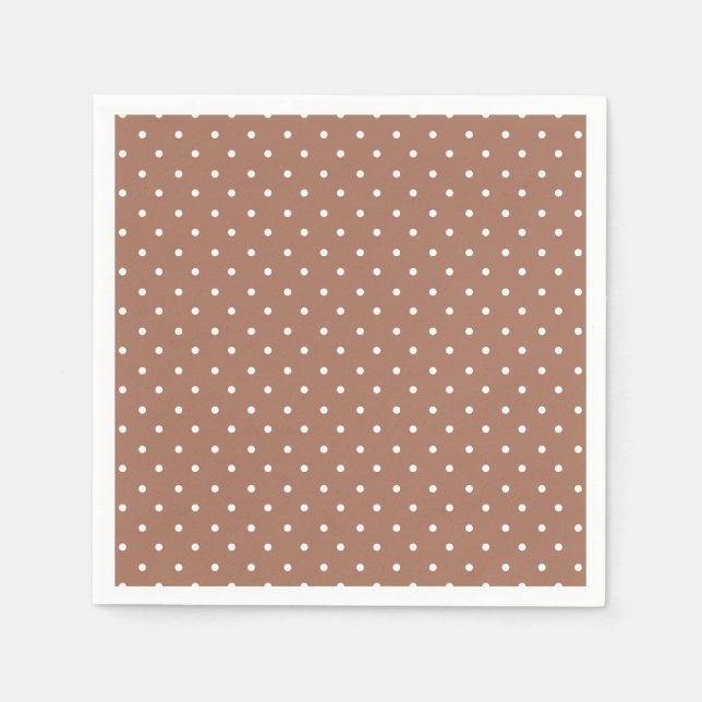 Servilleta De Papel Seamless medium brown polka dot  pattern (Anverso)