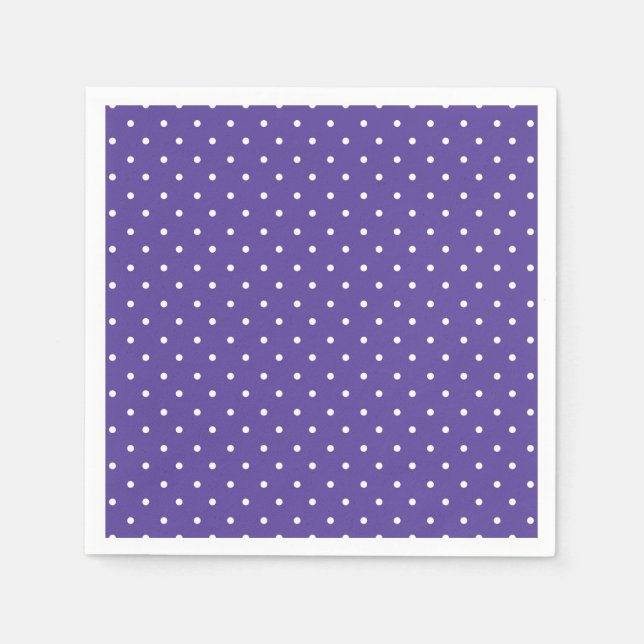 Servilleta De Papel Seamless  medium purple polka dot pattern (Anverso)