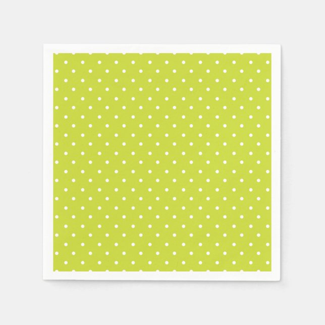 Servilleta De Papel Seamless pattern  bright lime polka dot pattern (Anverso)