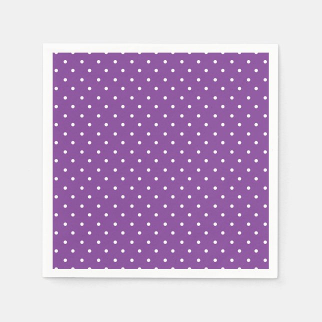 Servilleta De Papel Seamless purple background polka dot pattern  (Anverso)