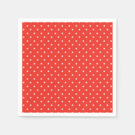 Servilleta De Papel Seamless red background polka dot pattern