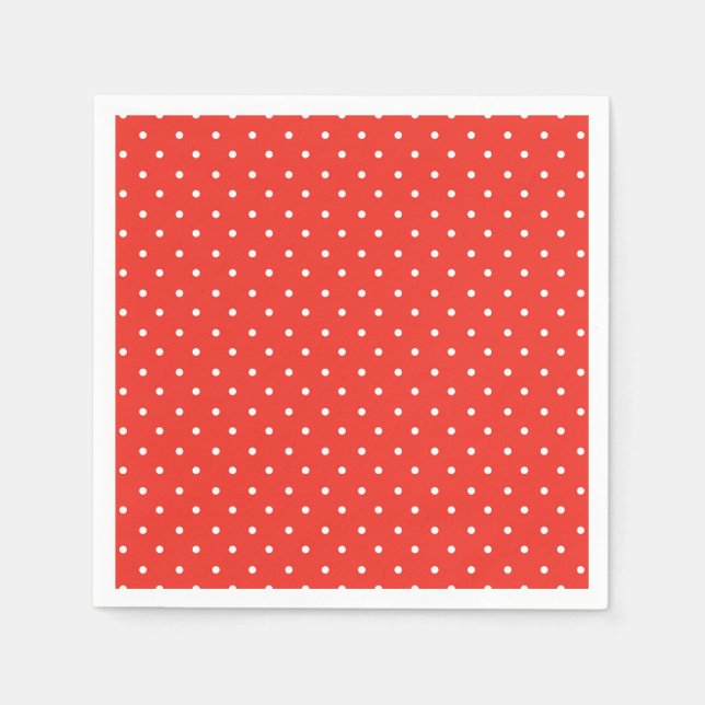 Servilleta De Papel Seamless red background polka dot pattern (Anverso)