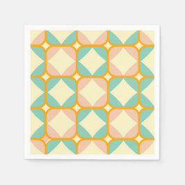 Servilleta De Papel Seamless retro pattern with rounded squares