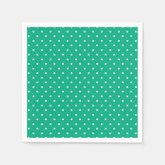 Servilleta De Papel Seamless solid teal polka dot pattern (Anverso)
