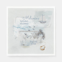Servilleta De Papel Seascape Collage Brillage Shower